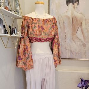 Karma Highway Bell Sleeve Crop